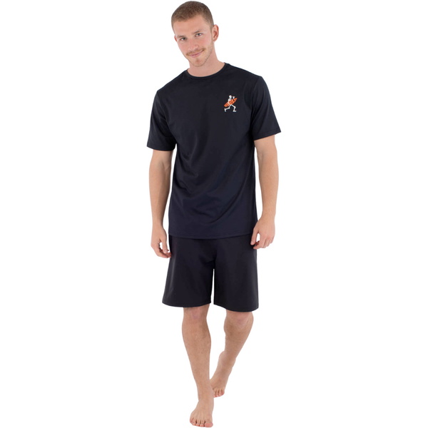 2026 Hurley Mens Regular Flamengue Short Sleeve Rash Vest MLEU00007 - Black